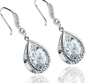 14K White Gold 8.2 CT Sapphire 1.60CT Diamond Earrings