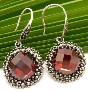 Art Deco Ruby and Diamond 6.72 CTS Earrings in Platinum