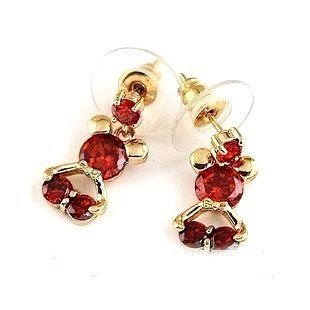 Lover Jewelry European and American Red Bear Retro Earrings