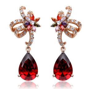 Lover Jewelry European and American Zircon Retro Earrings