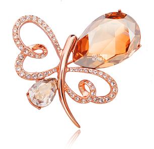 Women Champagne Red Fine Alloy Ruby Fashion Brooches