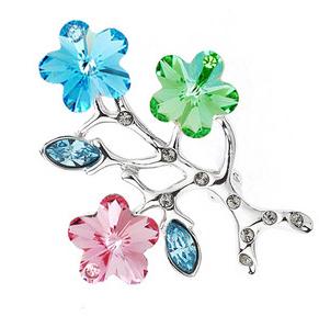 Women Mix Color Crystal Brooches With Fashion