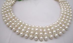Four Strands Wedding Pearl Jewelry Set Freshwater Pearl Bracelet Set PJS47