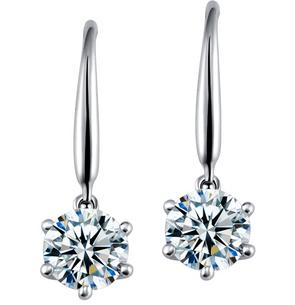 Glorious Simulation Drill Gems Silver Earrings