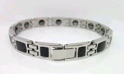 Black Fashion Jewelry Health Care Function Titanium Magnetic Bracelet