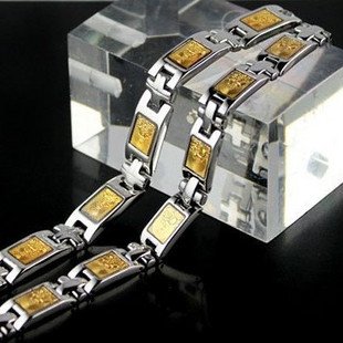 Round Magnetism Keep Health Titanium Bracelet For Love