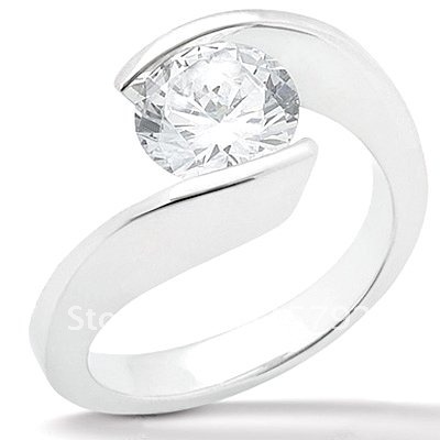 1Carat Diamond Solitaire Ring White Gold 14K Jewelry
