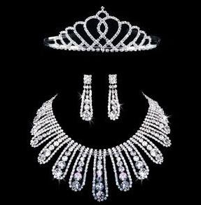 Gold Crystal Jewelry Bridal Sets Earrings Necklaces Bracelets
