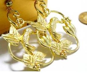 Arinna Gold Plated Hummingbird Ring Jewelry J1495