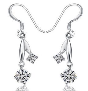 Genuine Nature Jewelry Lovers 1.66CT White Diamonds in 14k Solid White Gold Rings