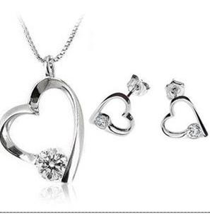 Jewelry set, Copper with 18k Gold Plated, Crystal Jewelry Settings, Pendant & Earring