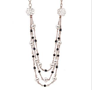 Fashion Pearl Jewelry Rose Quartz Freshwater Pearl Necklace Set for Partty Wedding Gift
