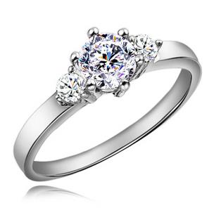 8.59 ct Round & Trillion Cut Platinum 3 Stone Ring