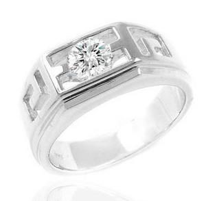 2.25Ct Princess Cut Men Ring Mans Band Platinum Ring
