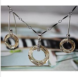 2011 Rhinestone Stone Women's Costume 925 Sterling Silver Crystal Wedding Jewelry