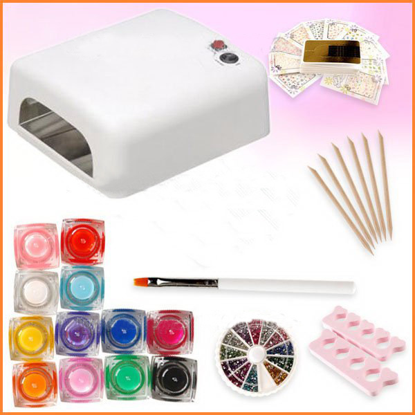 UV Lamp Nail Art Curing Lamp 12 Color Gel Full Set
