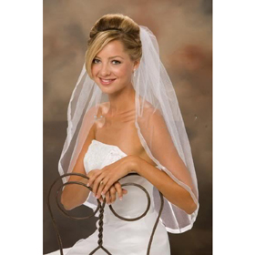 The Wedding Veil  One Layer Veil with A Strung Pearl Edge
