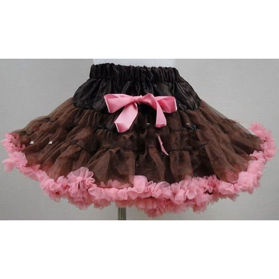 Brown Pink Sexy Short Tulle Girl Beauty Petticoat