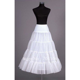 White Polyester Simple Desgin Underskirt Wedding Petticoat