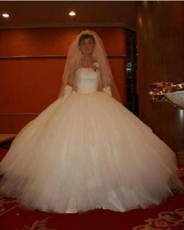 White Plain Dyed 4-Hoops Petticoat 1 TIER Crinoline