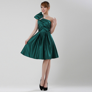 Elegant Small Formal Attire / The Bridal Gown / Wedding Dress Brief Paragraph Dress Clothing Green