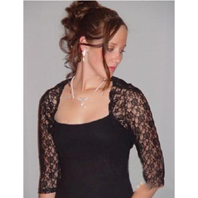 2011 New Lace Long Sleeve Bolero Bridal Shawl Wedding Wraps Jacket