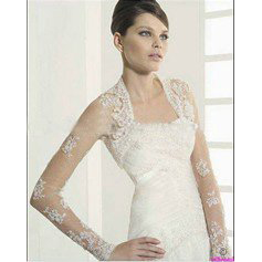 Elegant Long Sleeve Lace Wedding Jacket WJ-108