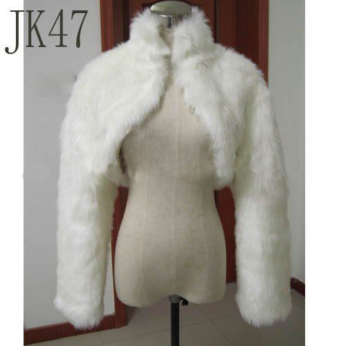 Customized Long Sleeve Blizzard Collar Wedding Jacket JK47 with Fur