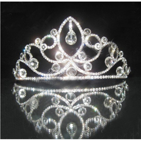 Hot Bridal Crown / Tiara Jewelry, Wedding Silver Crystal Diamond A + Large Crown BC75