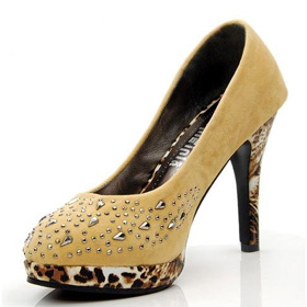 Women's High Heel Leopard Grain Bottom Shoes