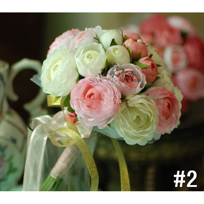 Bridesmaid Wedding Bouquets / Artifical Flowers / Wedding Favors