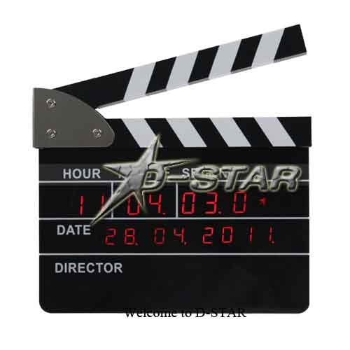 Free Shipping Clapperboard Design LED Digital Alarm Desktop Clock