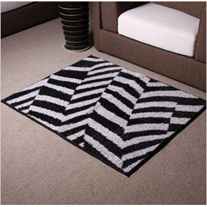 Shaggy Modern RUG CHIC Floor Carpet ( Dark Brown, Orange-yellow, Black, Dark Red )