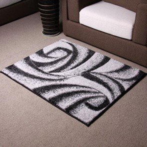 Shaggy Modern Area Rug Chic Floor Carpet ( Coffee Orange Black Dark Red Color)