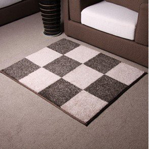 Shaggy Modern Pattern Rug Chic Floor Carpet ( Dark Gery, Orange-yellow, Black, Dark red )