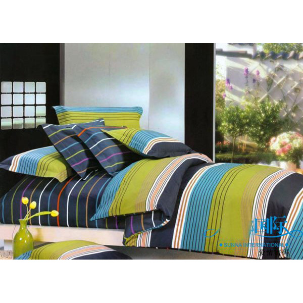 Hot Sale 4PCS Stripe Cotton Bedding Set