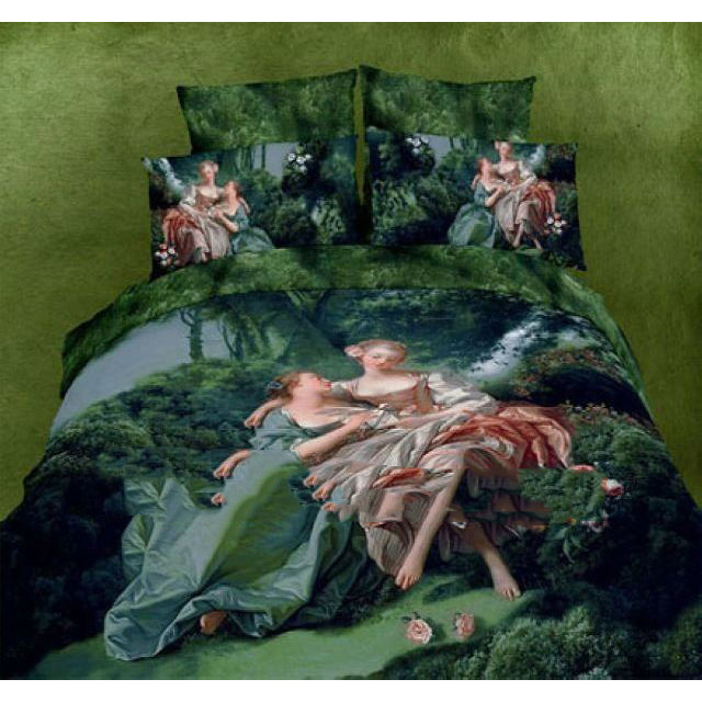 Hot Sale Cotten Oil Printing Bedding Set