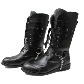 Men's Half Bootes,Top Hotsale Men Shoes, Rivets Lace-Up Cowboy Boots, Fashion Brand Casual Shoes