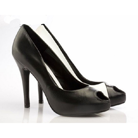 Free Shipping New Sexy Fish Mouth Heels & Pumps Leather High Heel Shoes