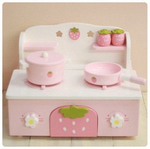 Kid's Wood Toys-Mother Garden Wild Strawberries Small Kitchen, Kitchen Toys