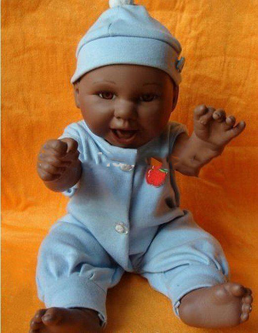 Simulation African Babies Lifelike Rubber Baby Dolls