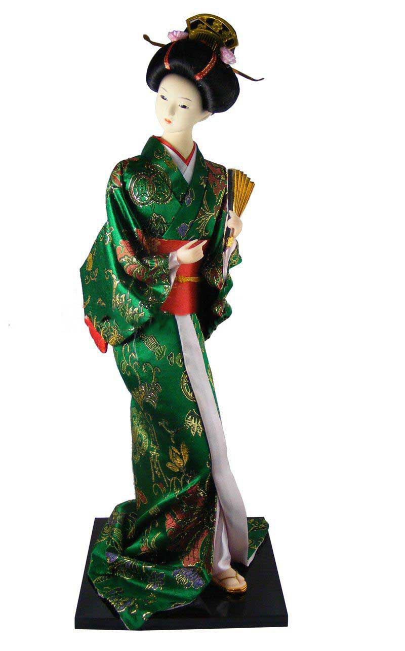 Green 16" PP Model Japanese Doll With Fashion Desgin