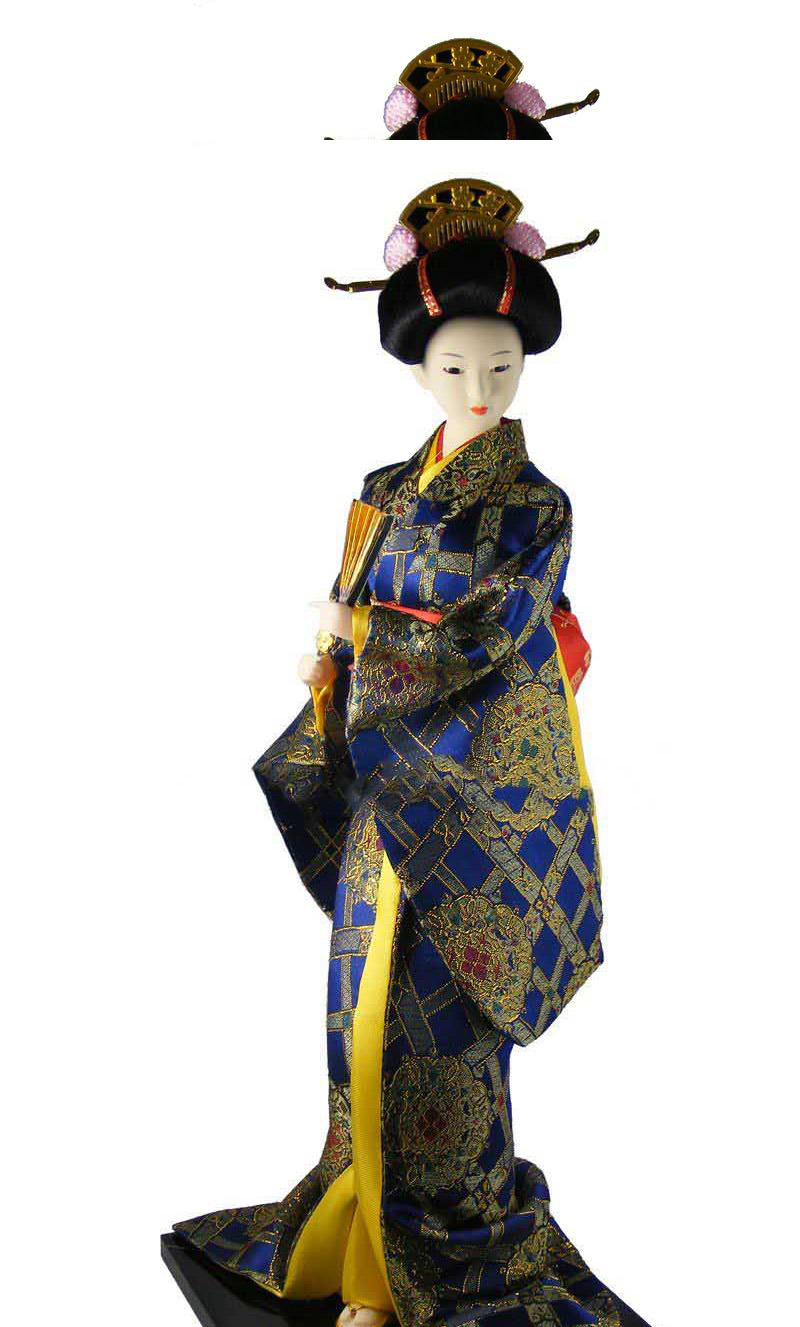 Black 16" Fabric Hot Sale Fashion Desgin Japanese Doll