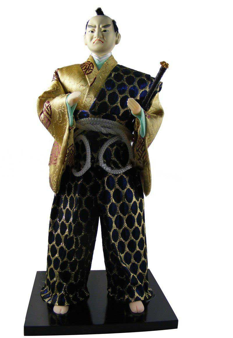 12" Vinyl Cartoon Toy Japanese Samurai Fashion Doll
