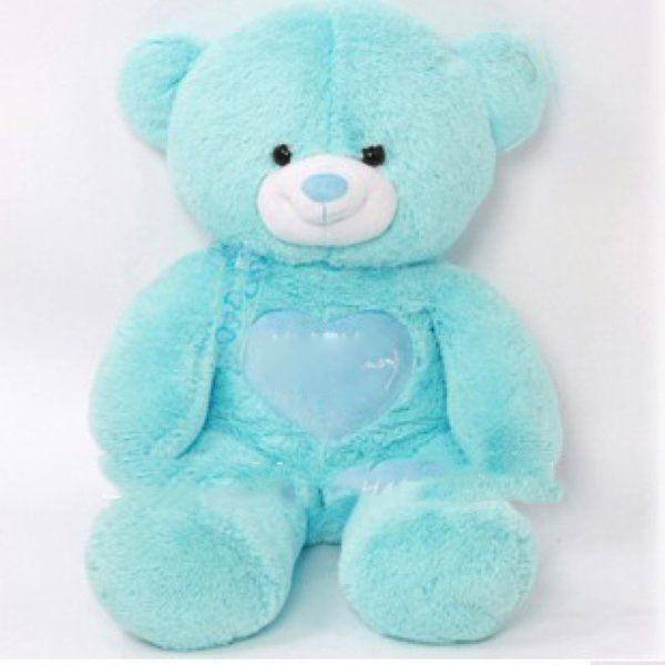 100cm Blue Large Stuffed Bears Plush Bear Heart Stuffed Animals Girls Toys Dolls