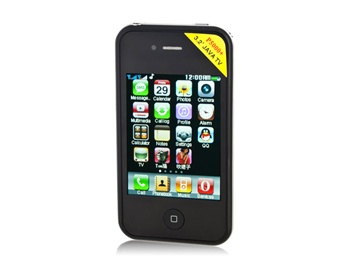 3.2" QVGA Touch Screen Quad-band Dual SIM Dual Standby CellPhone with FM TV Bluetooth Camera and 4GB TF Card Support (Black)