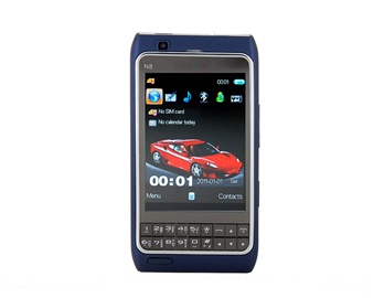 3.0" TFT Touch Screen Quad-Band Dual SIM Single Standby Cell Phone with JAVA Bluetooth (Black)