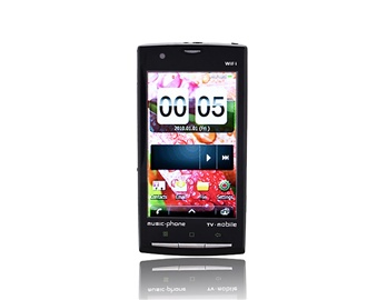 3.8" QVGA Touch Screen Quad-band Dual SIM Dual Standby Fashion Cell Phone with FM JAVA Bluetooth Dual Cameras and 8GB TF Card Support(Black)