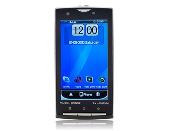 3.8" HVGA Screen Quad-band Dual SIM Dual Standby Cell Phone with TV FM JAVA WIFI Camera Bluetooth 4 GB TF Card Support (Black)