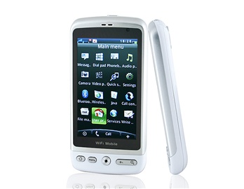 3.2" QVGA Touch Screen Dual Sim Card Dual Standby Quad-band WIFI Cell Phone with TV JAVA FM Bluetooth Dual Cameras and 8GB TF Card Support (White)